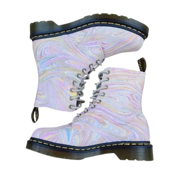 Dr. Martens Multicolor Pascal 1460 Boots in Pink and Orange Swirl Wiener Size 7 - Picture 6 of 11